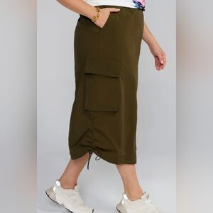 NWOT Fashion To Figure Drawstring Cargo Midi Skirt